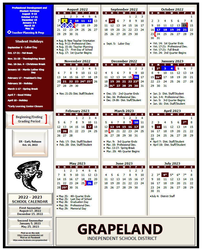 2022-2023  School Calendar